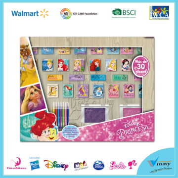 Set de sellos de madera princesas Disney