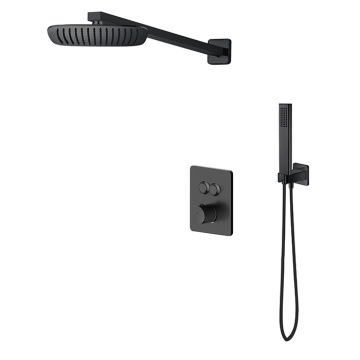 Rainfall Thermostatic Shower Faucet Black
