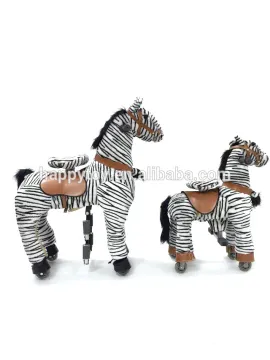 Popular pink horse toy,ride on zebra for kids & adult,riding pony toy