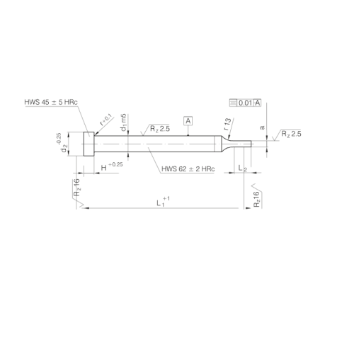 ISO8020 HWS Melangkah Punch dengan Kepala Cilindrical