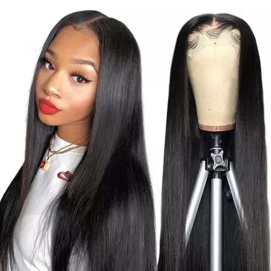 Full Hd 360 Lace Wig 12a Cheap Glueless Straight Brazilian Virgin Human Hair Transparent Lace Front Wig For Black Women