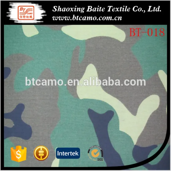 Plain Woodland Camouflage Printed Fabric Military Fabric