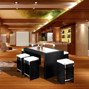 Modern rattan furniture bar table and chairs used