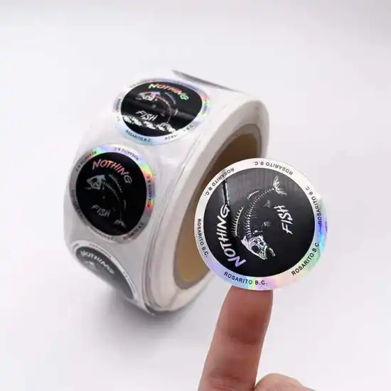 Laser printed UV resistance adhesive label