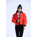 Ladies short waterproof parka with hood