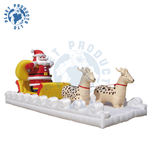 Inflatable Christmas Santa & Milu Deer / Gift Carriage