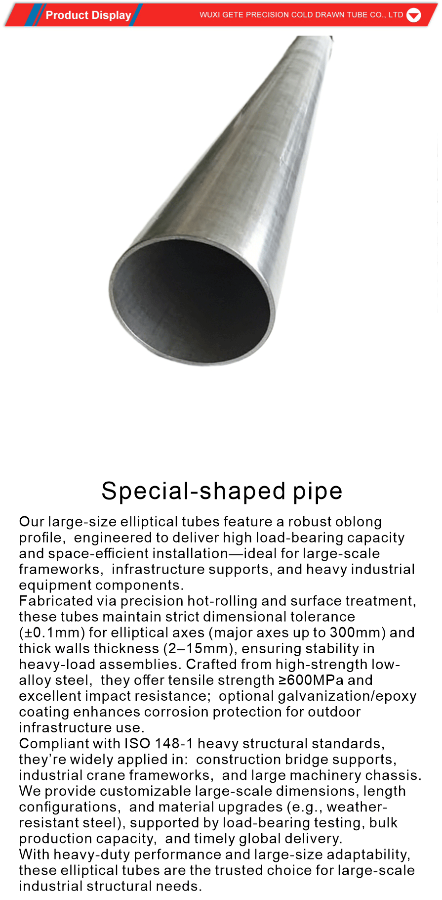 Oval Steel Pipe Energy Systems