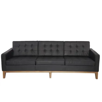 Florence Knoll Leather 3 seat Sofa Replica