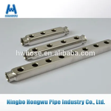 Stainless steel separator hydronic water distribution manifold under floor heating