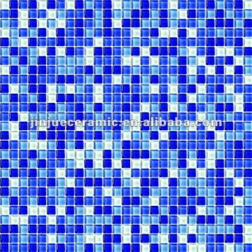blue color glass mosaic tile