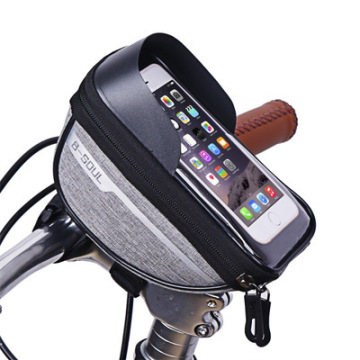 Borsa per mountain bike in poliestere durevole con supporto per telefono staccabile e design