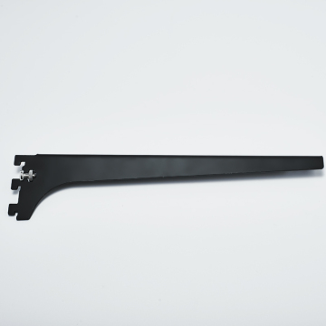 Chrome Single Slot Glass or Wooden Shelf Bracket - Modern Wall Mount Support