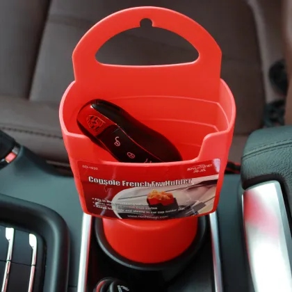 Multi function car potato chip cup holder