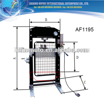 35 Ton industrial Air/Hydraulic shop press with gauge
