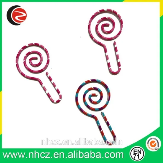 Colorful Lollipop Shaped Paper Clips