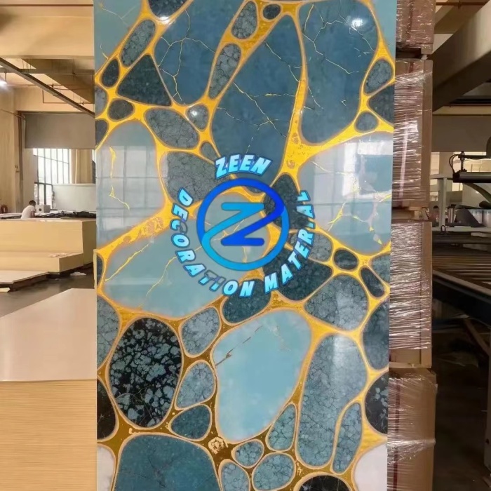 Haiwan peliharaan marmar tekstur berterusan buluh kayu venir kayu