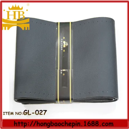 hand sewing stiching with Genuine Leather car steering wheel covers with needle