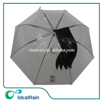 customized design print clear led umbrella with logo on handle