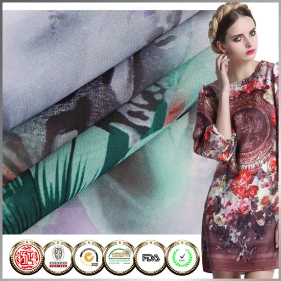 Top quality Oeko-Tex Standard 100 Chiffon spandex fabric digital printing