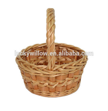 white wicker basket with handle Wicker basket of eggs