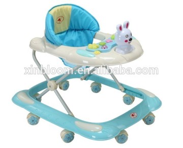 2015 baby walker with rabbit toy and some music,3 point safety belt pass en71-3