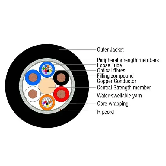 Power and Fiber Hybrid Cable with 12 Core