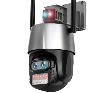 8MP 4K WiFi Dual Lens Security Camera with 8X Zoom, Anti-theft Alarm, and Auto Tracking - iCsee