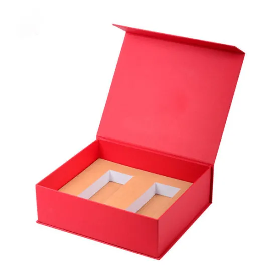 Custom Luxury Red Gift Paper Box With Insert