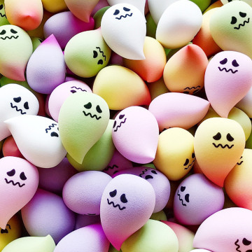 Custom Vegan Beauty Sponge with Logo - Latex-Free Halloween Ghost Makeup Blender