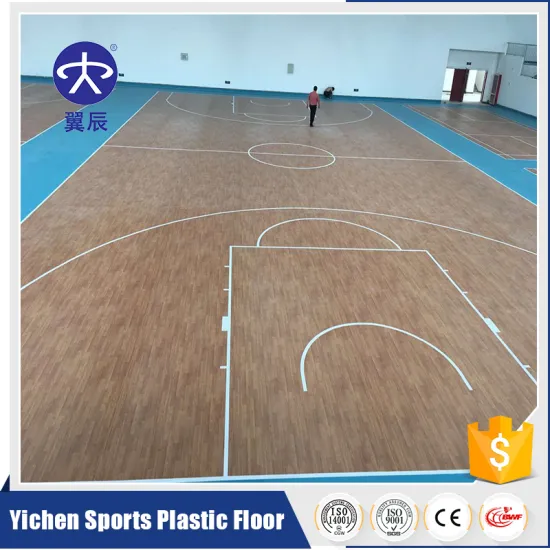 Anti-slip Sports Flooring Indoor Basketball Wood Look