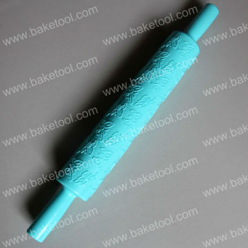 Plastic Blue Butterfly Pattern Rolling Pin Roller