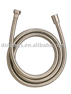 brushed-nickel extensible double lock shower hose/ACS approved