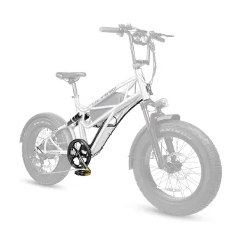 Fucare Scorpio White 20 Inch 6061 Aluminium Alloy Fat Tire Electric Bike Frame