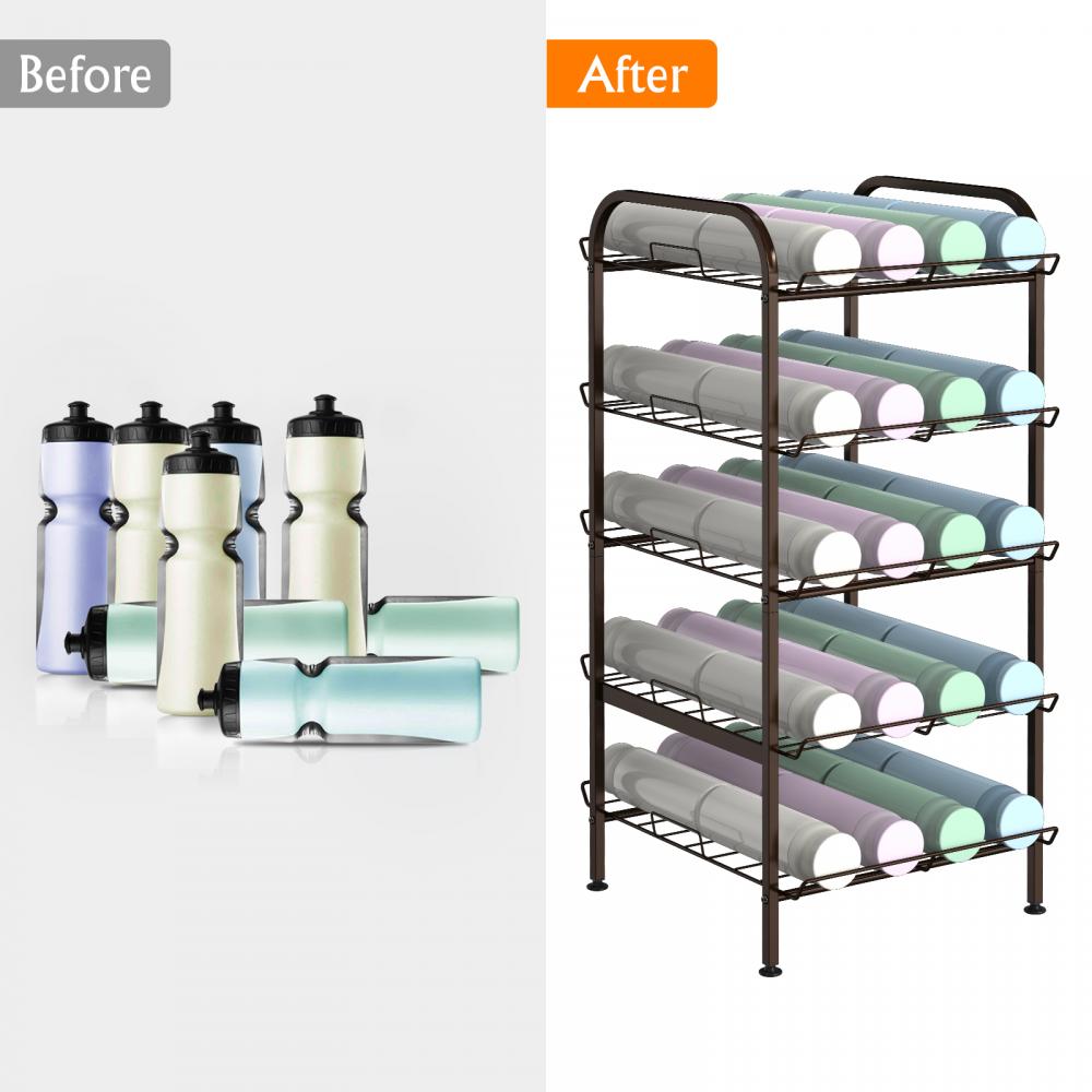 Water Bottle Storage Rack