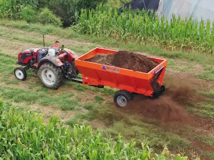 Tractor Trailer Fertilizer Spreader for 80-120 HP Tractors