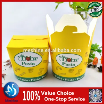 Disposable custom paper pasta box