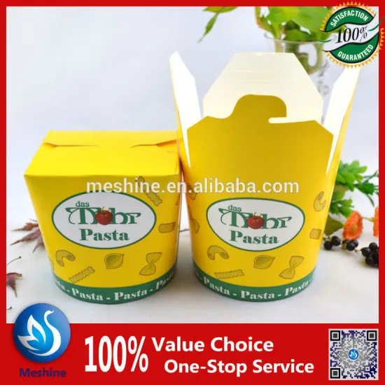 Disposable custom paper pasta box