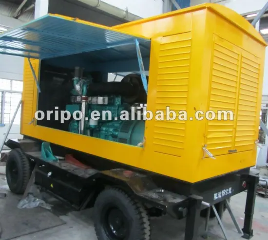 yuchai engine yc6t660l-d20 trailer mounted generator set with four wheels