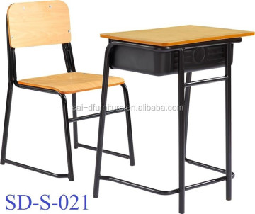 Antique High School Study Desk and Chair Set with Good Price