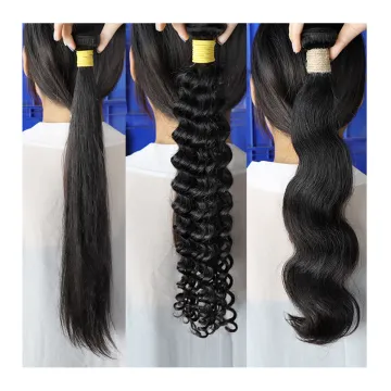 Wholesale Mink Brazilian Virgin Human Hair Bundles, 100% Raw Virgin Remy Cuticle Aligned Hair Weaving Bundles For Extensions