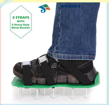 2016 hot sale munual aerator shoes with 3 straps & spanner