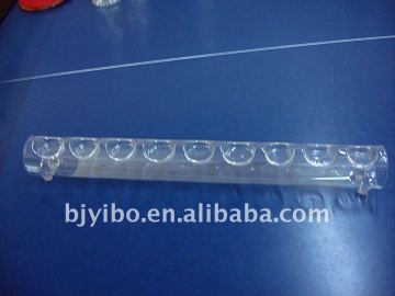 Nine lites clear glass candle holder