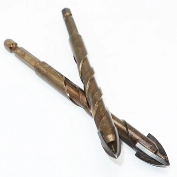 Gold Cross Head Carbide Tips Drill Bits Set for Glass Ceramic Tile Drilling