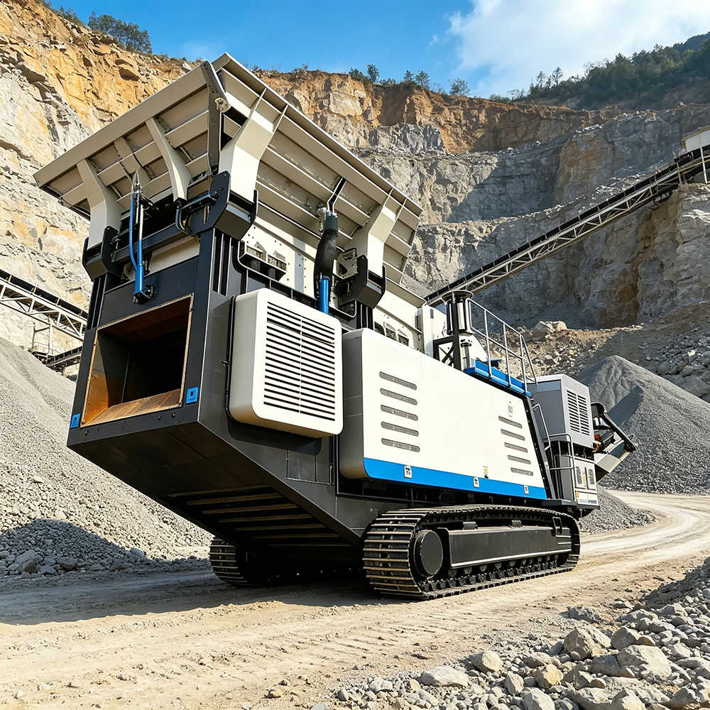 Crawler mobile screening machine