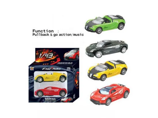 DIE CAST PULL BACK CAR W/IC