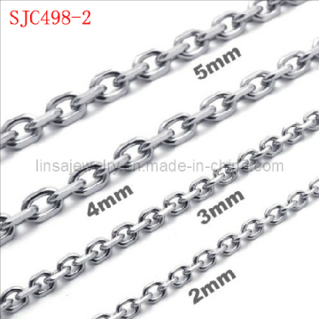 Fashion 316L Stainless Steel Curb Chain Jewelry (SJC498-2)