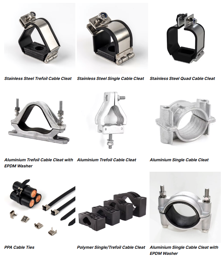 different types of cable cleat