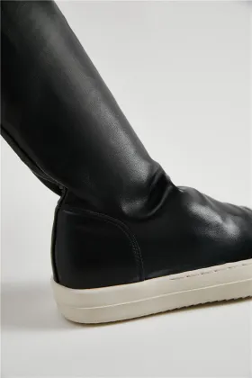 Pu Knee High Boots Long Flat Boots