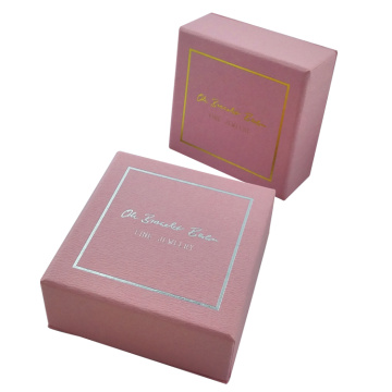 Pink Color Hot Stamping Embossing Paper Bralelet Box