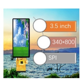 3.5 Inch TFT LCD 340x800 Display with SPI Interface